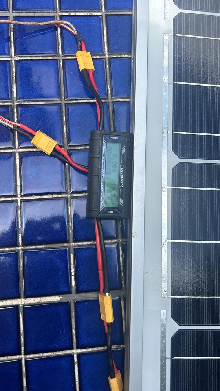 Power measurement on a photovoltaic panel