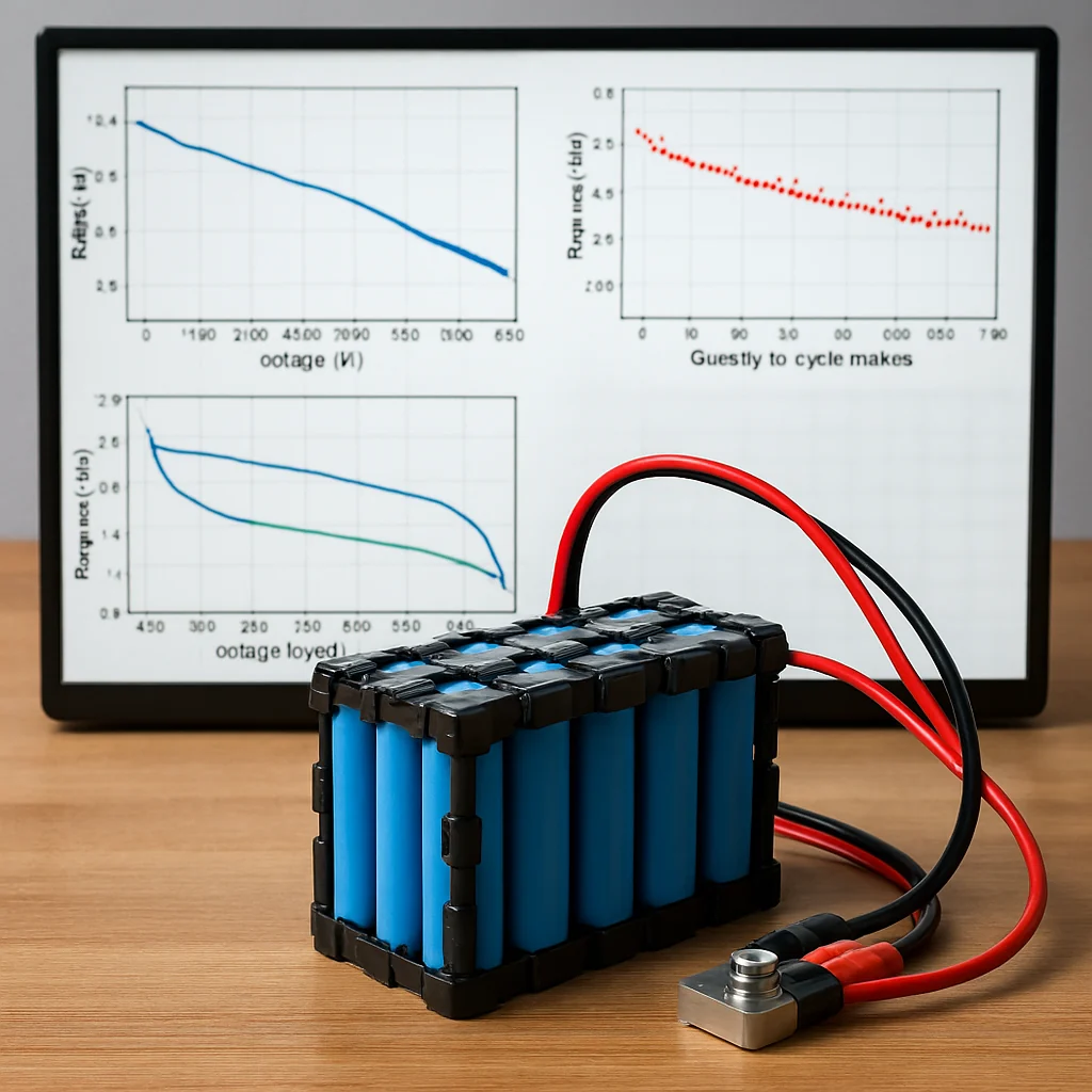 Battery pack with battery-degradation plots